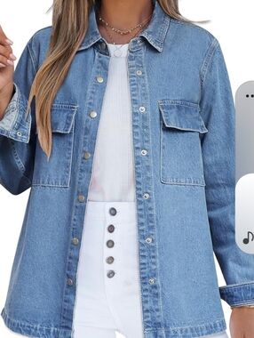 luvamia Jean Jackets for Women 2026 Fall Fashion Long Sleeves NWT Size S
